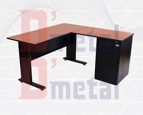 Escritorio Angular L 1400 - Muebles de Cristal Mazoti